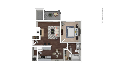 A1 Floor Plan at Preserve at Rolling Oaks, Austin, TX, 78728
